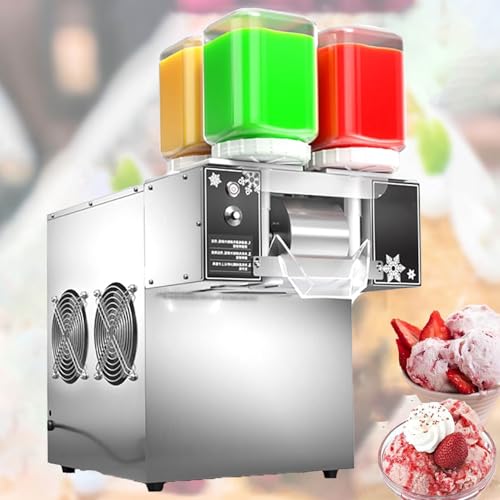 Electric Snow Cone Maker - Commercial Ice Machine with 10-Speed Adjustable Turntable, High-Efficiency Cream Ice Crusher Shaver for Parties and Events