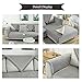 TEWENE Sofa Cover, Velvet Couch Cover Anti-Slip Sectional Couch Covers Sofa Slipcover for Dogs Cats Pet Love Seat Recliner Armrest Backrest Cover Light Gray 28''x28''(Only 2 Pieces/Not All Set)
