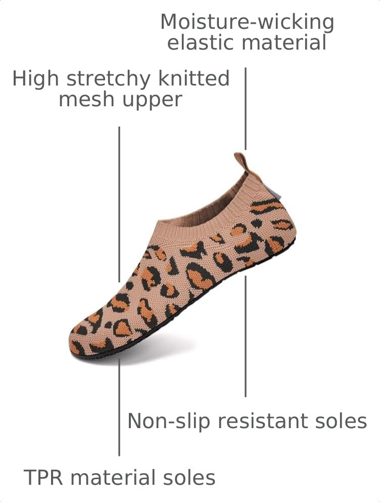 Image of WateLves Womens Barefoot Water Shoes Travel House Slippers for Indoor and Outdoor Aqua Socks for Beach Swim Surf Yoga Dancing Camping Must Haves