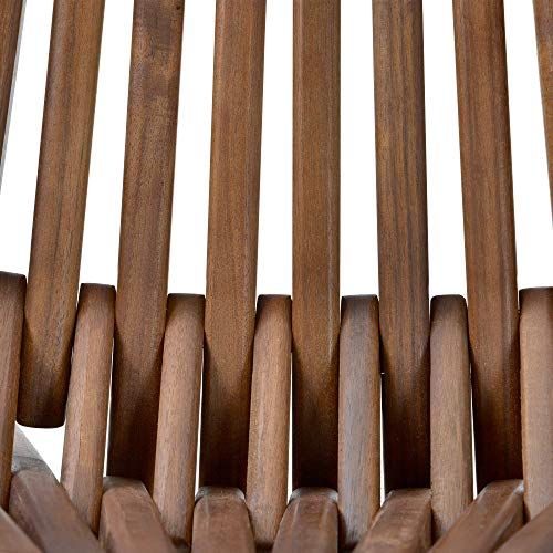 Belsav Folding Wooden Outdoor Acacia Chair -Stylish Low Profile Wood Relaxinglounge Chair For The Patio, Porch, Lawn, Garden Or Home Furniture - Cinnamon #TOP5
