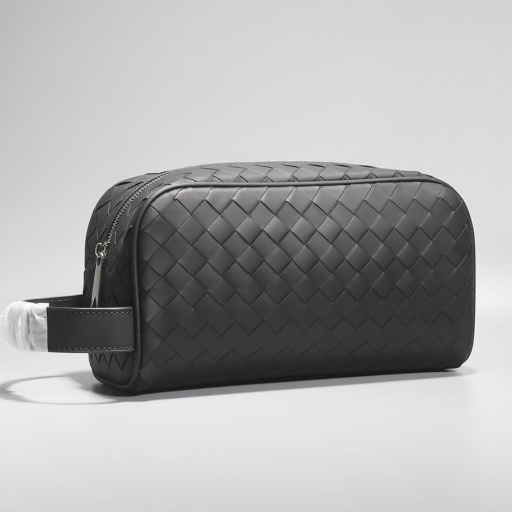 Pochette Uomo Pelle Vera Borsa Da Toeletta Da Viaggio, Da