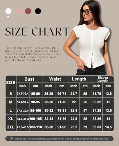 Top chic fluide col rond boutonne pour masquer les complexes avec style - 5