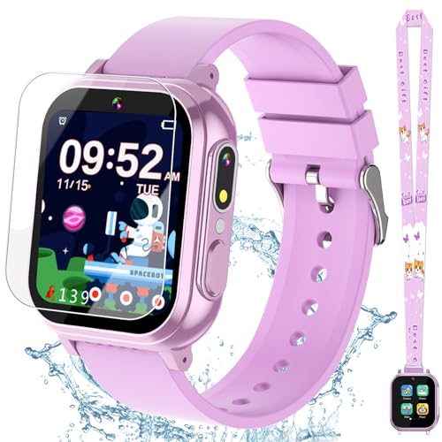 Kids Smart Watch for Girls 3-12, 32 Games, Dual Camera, Touch Screen