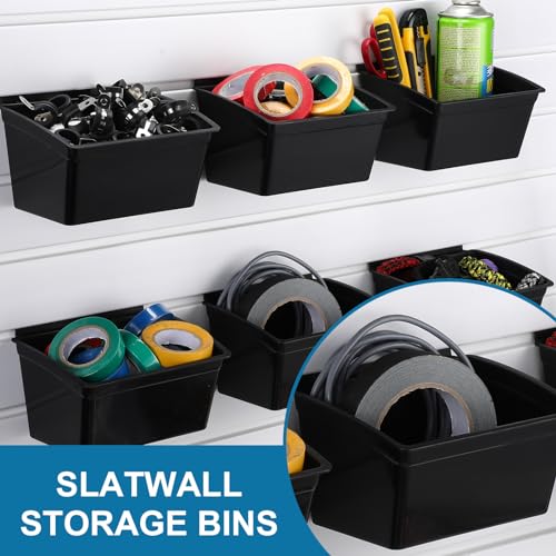 Unittype UNITTYPE-BINS WALL-63 18 Pcs Slat Wall Bins Slat Wall Accessories Slatwall Storage Bins Plastic Slat Wall Containers Slat Wall Organizer thumb #1
