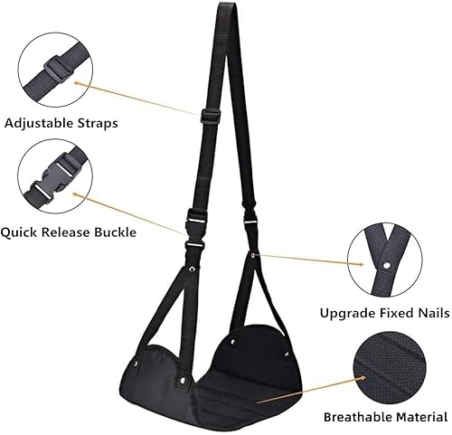 Miniatura 3 de Reposapiés de avión fabricado con espuma de primera calidad, hamaca de viaje esencial, reposapiés portátil de viaje, reposapiés de viaje, reposapiés