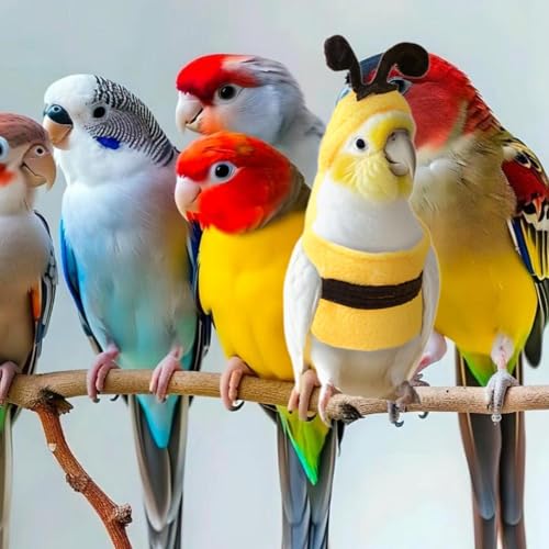 Baoblaze Moletom com capuz para pássaros, roupas para animais pequenos, traje de voo em forma de abe