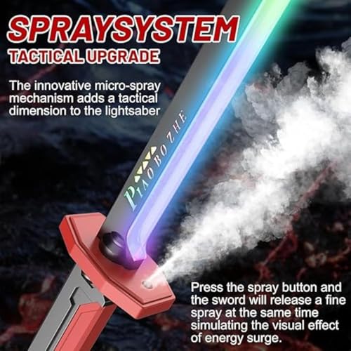Image of Sparkblade LED Sword with Smoke & Spark Effects - 7-Color Light Katana with Sound FX Anime Cosplay Prop