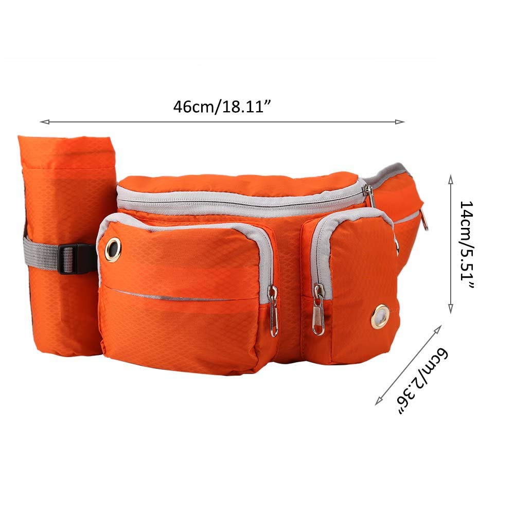 Cyrank Dog Treat Pouch Bag for Walking Training Dog Walking Fanny Pack Training Treat Pouch Belt Bag Easily for Walking with Dogs(orange) - Image 2