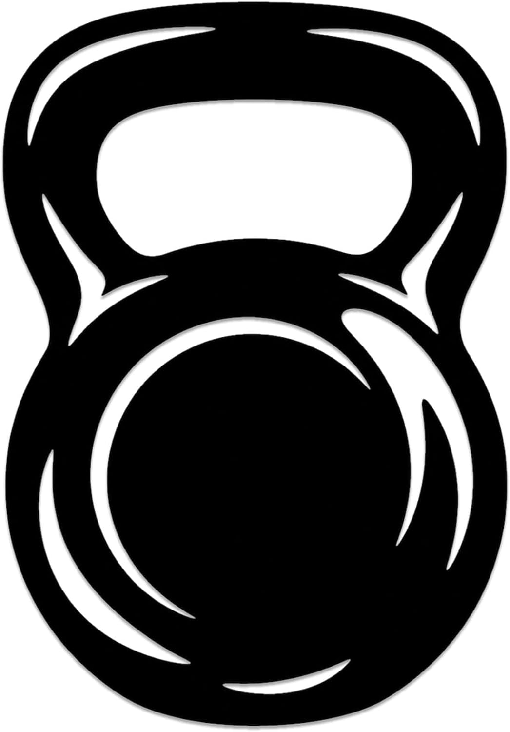 Kettlebell Gym Fitness Metal Wall Art Metal Signs Metal Outdoor Decor WallArt Decor Modern Minimalist Aesthetic Trendy Wall Decoration for Office Home Decor Bedroom and Fitness Studio Room (Black,12Inch)