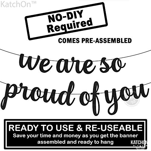 Image of KatchOn, Felt We are So Proud of You Banner - 8 Feet, No DIY | Congratulations Banner 2026, 2026 Graduation Decorations | We are So Proud of You Sign for Air Force Decorations for Party