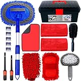 Car Wash Kit - Car Cleaning Kit Car Wash Cleaning Tools Kit with Car Wash Brush with Long Handle,Car Wash Mop,Microfiber Towels Car Detailing Kit