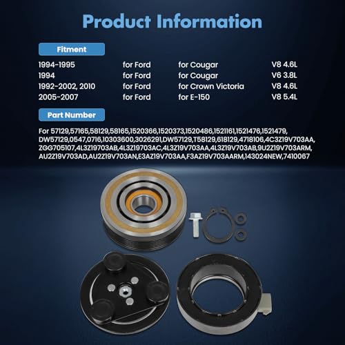 Image of ECCPP AC Compressor Clutch 2005-2006 for Ford for F-150 E-150 4.6L 5.4L