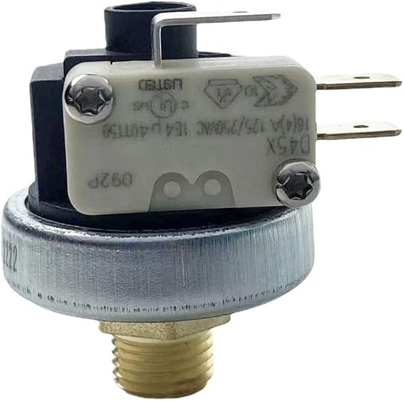 Premium Copper Pressure Switch for Steam Boiler, 15A 12V-250V Pressure Valve Controller with G1/4 G1/8 Threads, Reliable Safety Device for Coffee Machines(13mm)