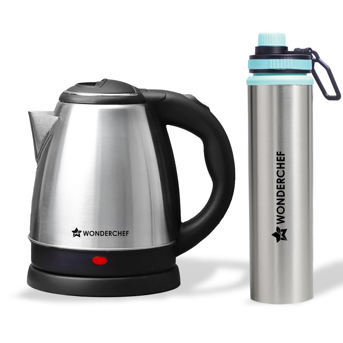 Wonderchef Acura Stainless-steel Kettle 1.5L + Sippy Stainless-steel Bottle, Rapid Water Boiling in 4 Mins, Auto Shut-off, Gift Combo for Diwali and Other Festivals, Housewarming | 2-Year Warranty-image-10