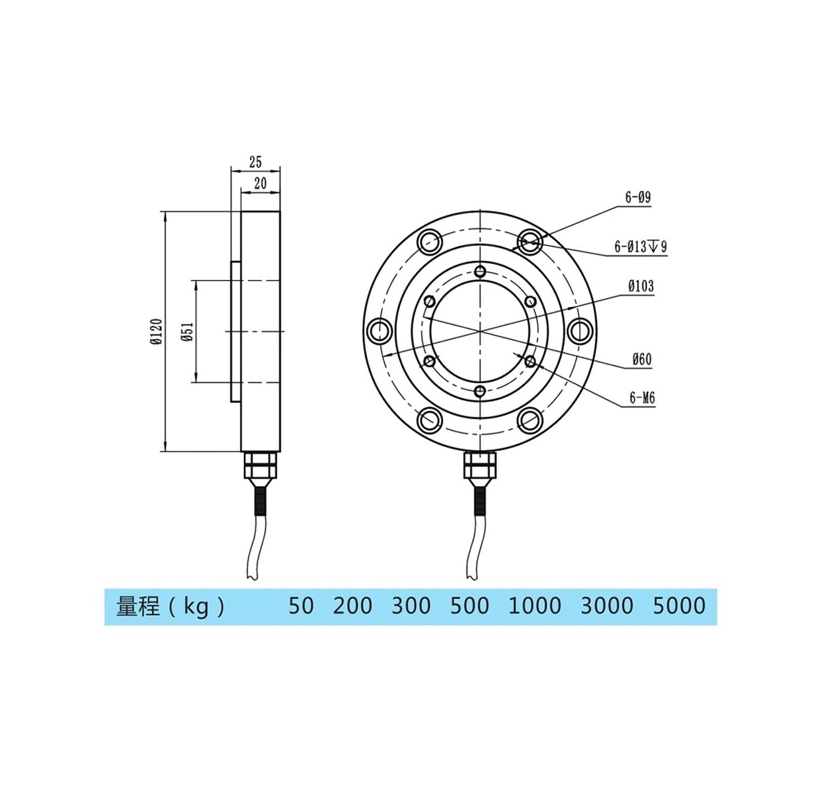 Wägezellen-Spannring(0-300kg)