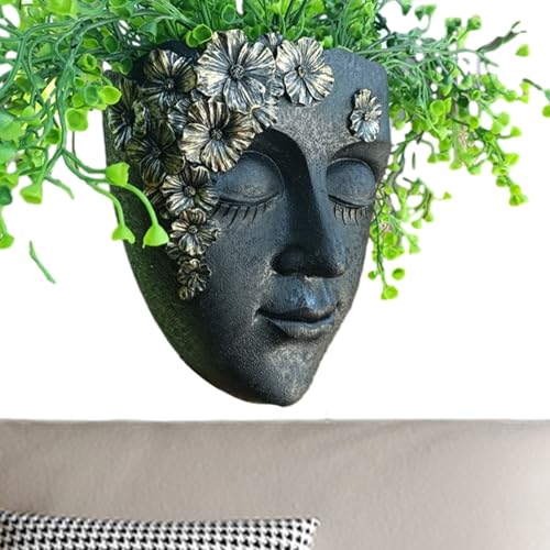 Nuyhadds Pflanzgefäß aus Kunstharz – Wand-Blumenbehälter, Wand-Blumentopf, Wand-Blumentopf, langlebige Innendekoration, spezielle Vase | zuverlässiger Gartenartikel für den Innen- und Außenbereich, P