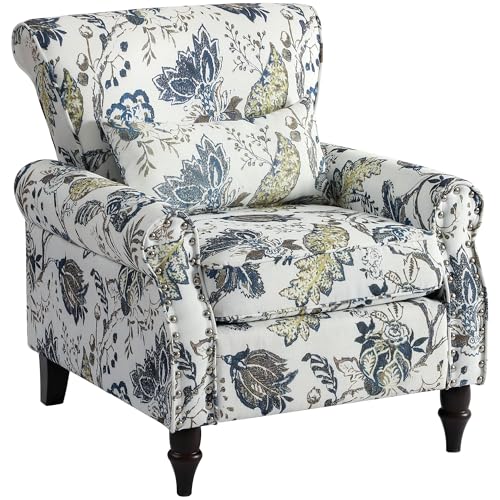 Sillón Floral Azul con Almohada Lumbar miniatura 7