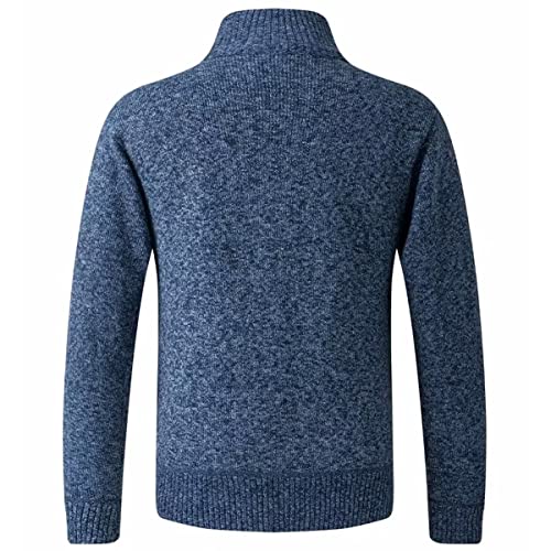 Msmsse Men's Cardigan Sweaters Full Zip Knitted Sweater For Mens Blue Grey Us S #TOP2