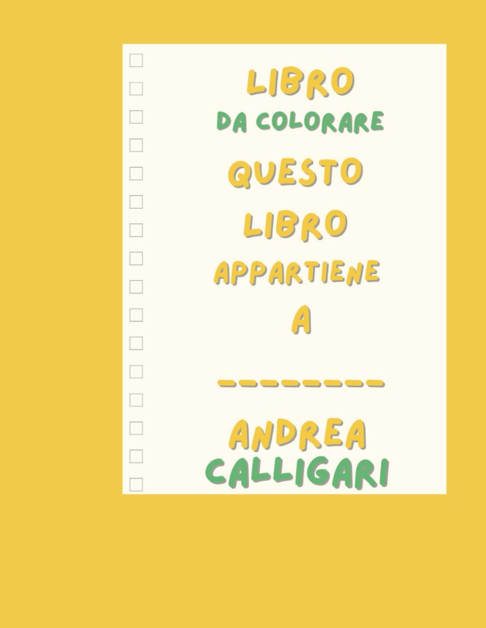 Libro da colorare, questo libro appartiene a _____