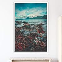 Framed Canvas Mountain Lake View Global Landscape Mountain Multicolor Photography Relax/Calm - 16x24 inches