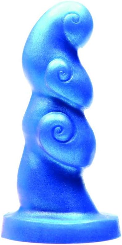 Tantus Sex/Adult Toys Hookah Dildo- 100% Ultra-Premium Silicone Matte Finish Harness Compatible Anal Safe, G-Spot & Prostate Stimulation for Men, Women, Couples - Rockabilly Blue