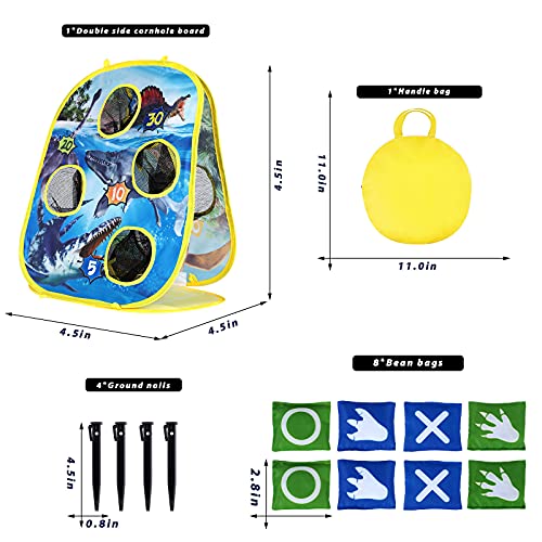 Tacobear Jeu de Lancer Pliable Double Face Sac Haricots Jeu pour Enfants Âges 3 4 5 6 7 8 Ans Jeu de Fléchettes, Tic Tac… - Image 7