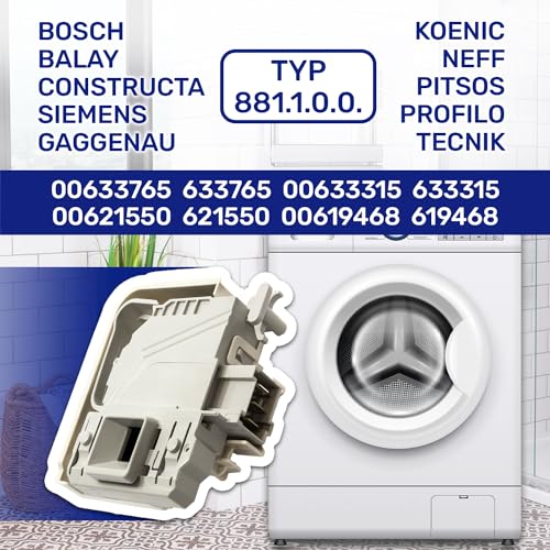 Türschloss der Waschmaschine T85 16(6) A 250V mit 3 Kontakten mit dem Originalcode 00619468 00633765 für Bosch für Siemens - Garantie 10 Jahre - MONTERAL
