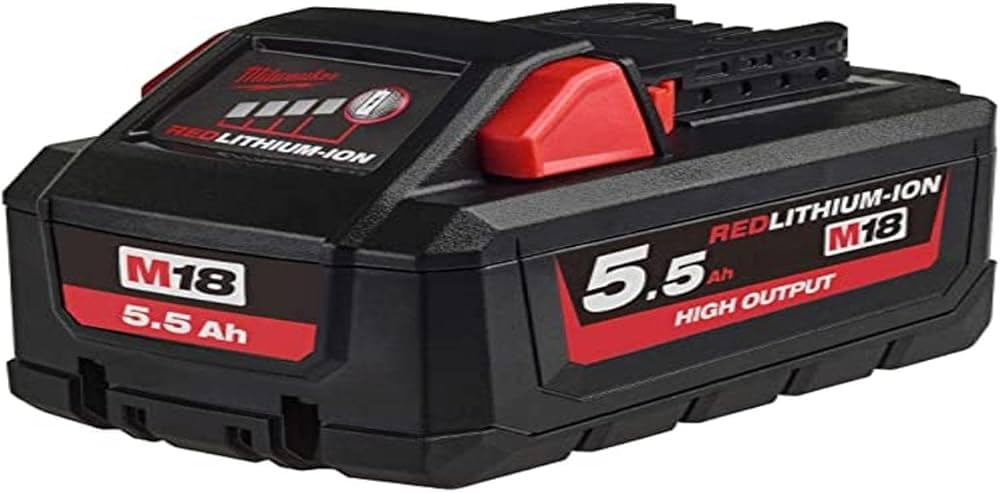 GENUINE Milwaukee Tools M18 5.5Ah High Output Redlithiumion Battery 4932464712