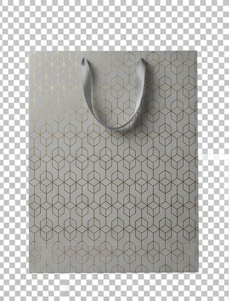 PaperAura Premium Gift Bag with Rope Handles | Luxury Paper Carry Bag for Gifts, Return Gifts, Shopping & Festive Packaging | Reusable Designer Gift Bag 13 x 4.5 x 17 Inches (Silver, Pack Of 8, Design 5)