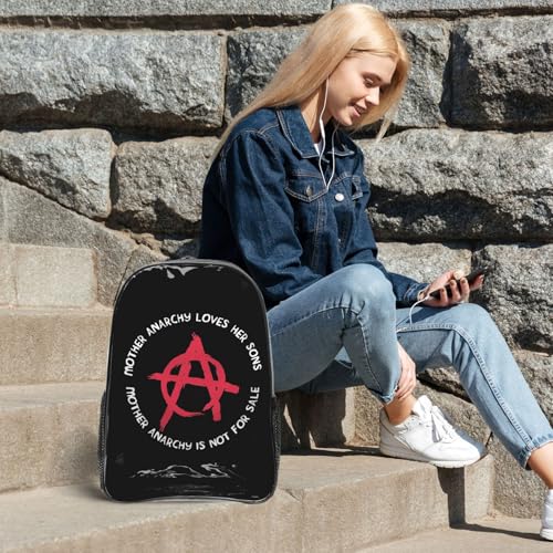 Mother Anarchy Loves Her Sons Clear Backpack - Lightweight Transparent Backpack For Security, Sports & Travel4