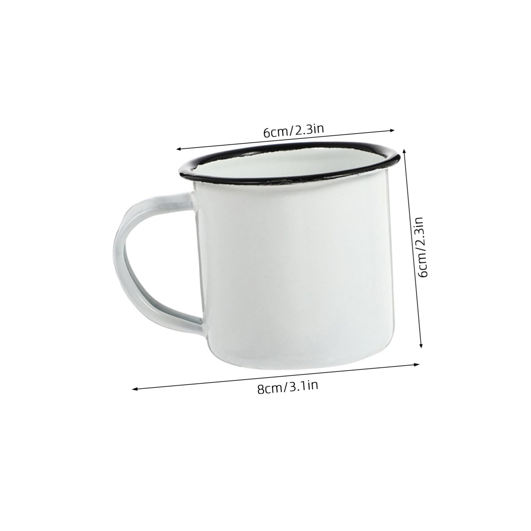 UKCOCO Tazas De Esmalte Retro De Resistentes Y Multiusos Tazas Metálicas Pequeñas Para Café Leche Y Camping Diseño Vintage Fácil De Limpiar Y Duradero 2 Piezas X 5