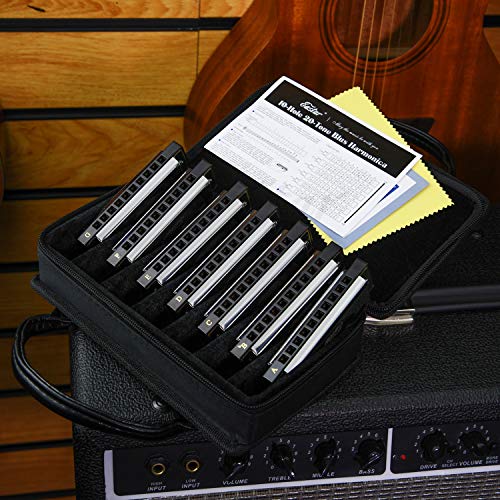Eastar Major Blues Harmonica Sets 7 Keys Diatonic Harmonica In Key Of C D E F G A Bb For Adults Beginners Students Kids 7-Pack With Carrying Case & Cleaning Cloth thumb #5