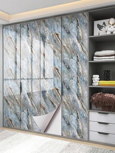 Image of VKR Waterproof Peel and Stick Vinyl Wallpaper | Self Adhesive Furniture Covering Sheet for Kitchen Countertops, Tables, Shelves & Wardrobes (Grey, Pack of 1)