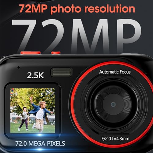 Cámara Digital Compacta para Niños 72MP Zoom 16X Negra miniatura 3