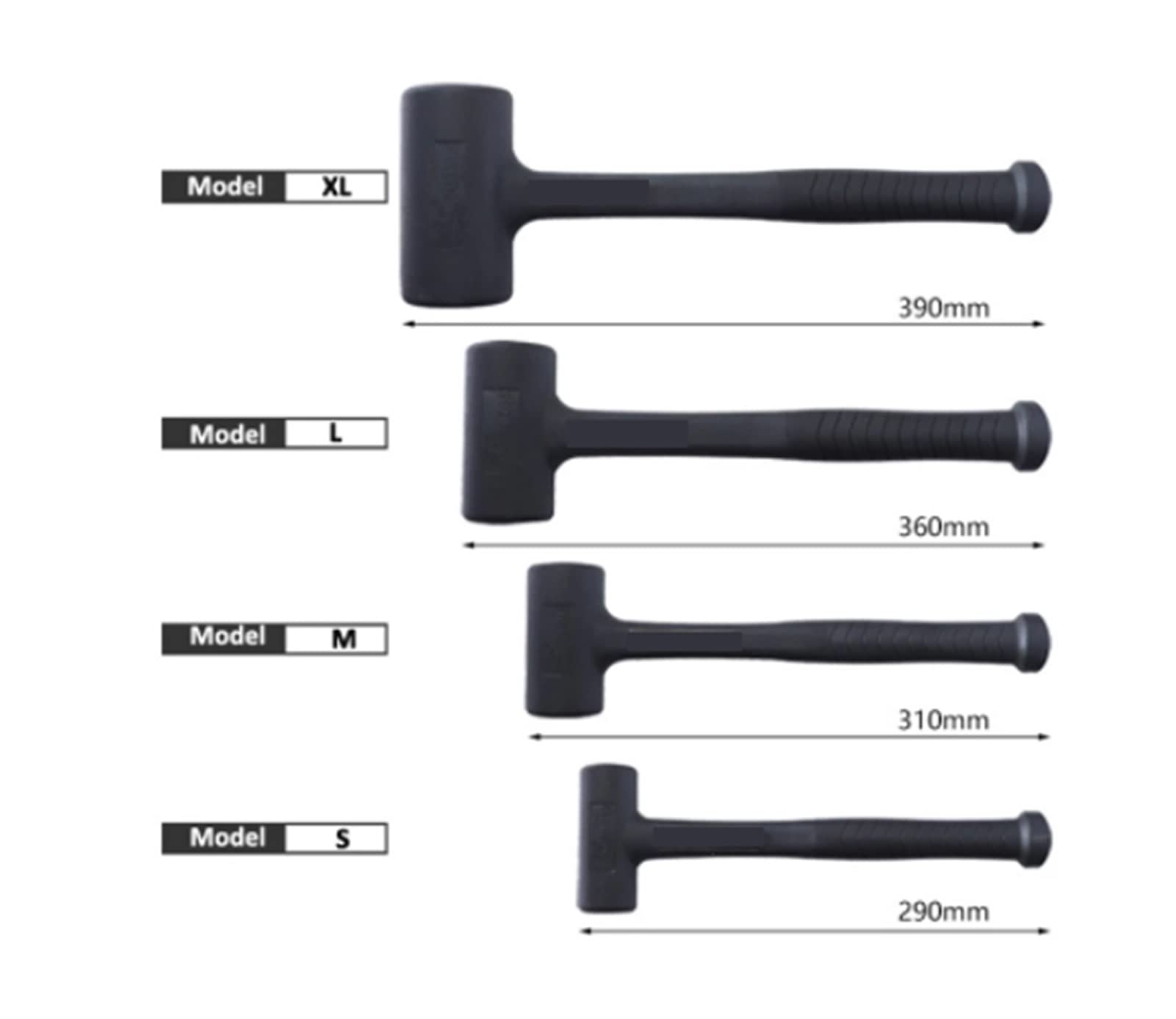 Ajuste for el Martillo a Prueba de Golpes de Goma Hammer Antideslizante Antideslizante Harmero Redondo Sin Rebote Herramientas DE Mano Mano (Weight : S)