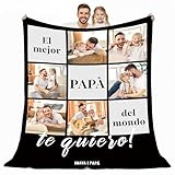 Giftove Regalo Dia del Padre Personalizado - Manta Personalizada con Foto - Regalos Originales Cumpleaños para Papa -Regalos Navidad San Valentin - Regalo Manta Personalizada Dia del Padre