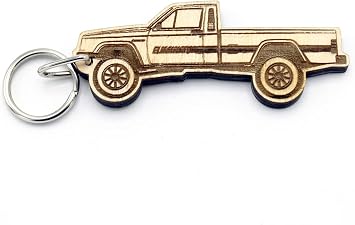 Jeep Comanche MJ Wooden Keychain - Made in the USA
