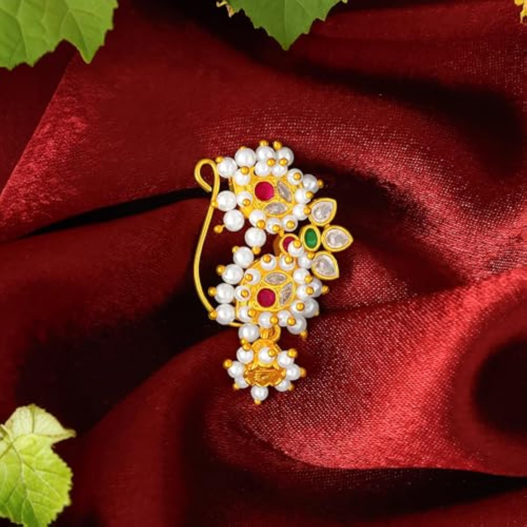 Women's Gold-Plated Brass Nathiya Nose Ring