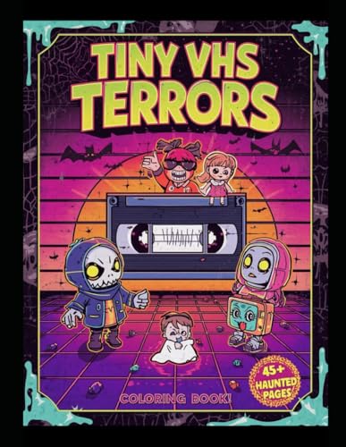  Tiny VHS Terrors: A Retro Horror Coloring Book of Creepy-Cute Chibi Characters