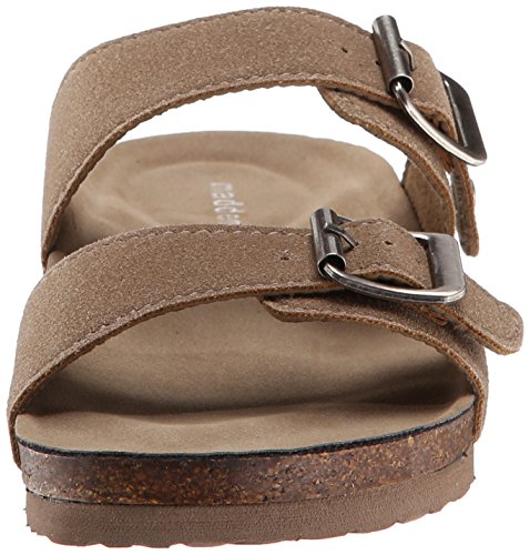 Madden Girl Women's Brando Flat Sandal, Taupe Fabric, 7.5