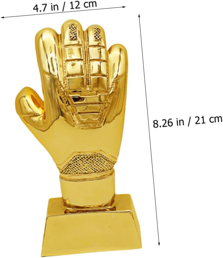 Goalkeeper Soccer Trophy Exquisite Glove Trophy Decor for School Events Compact Desktop Soccer Award Present for Competitions and Festivals Durable and Stylish Design