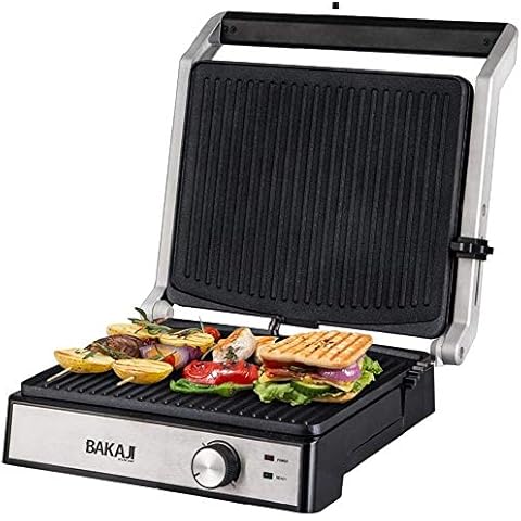Bakaji - Plancha eléctrica de 2000 W con apertura de 180 grados Cover