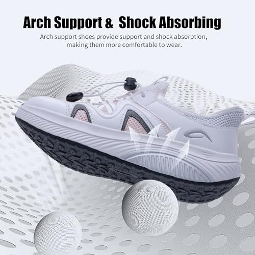 Artlea Wide Toe Box Shoes Women Walking Shoes Arch Support Plantar Fasciitis Orthotic Sneakers Slip On Running Tennis Shoes3