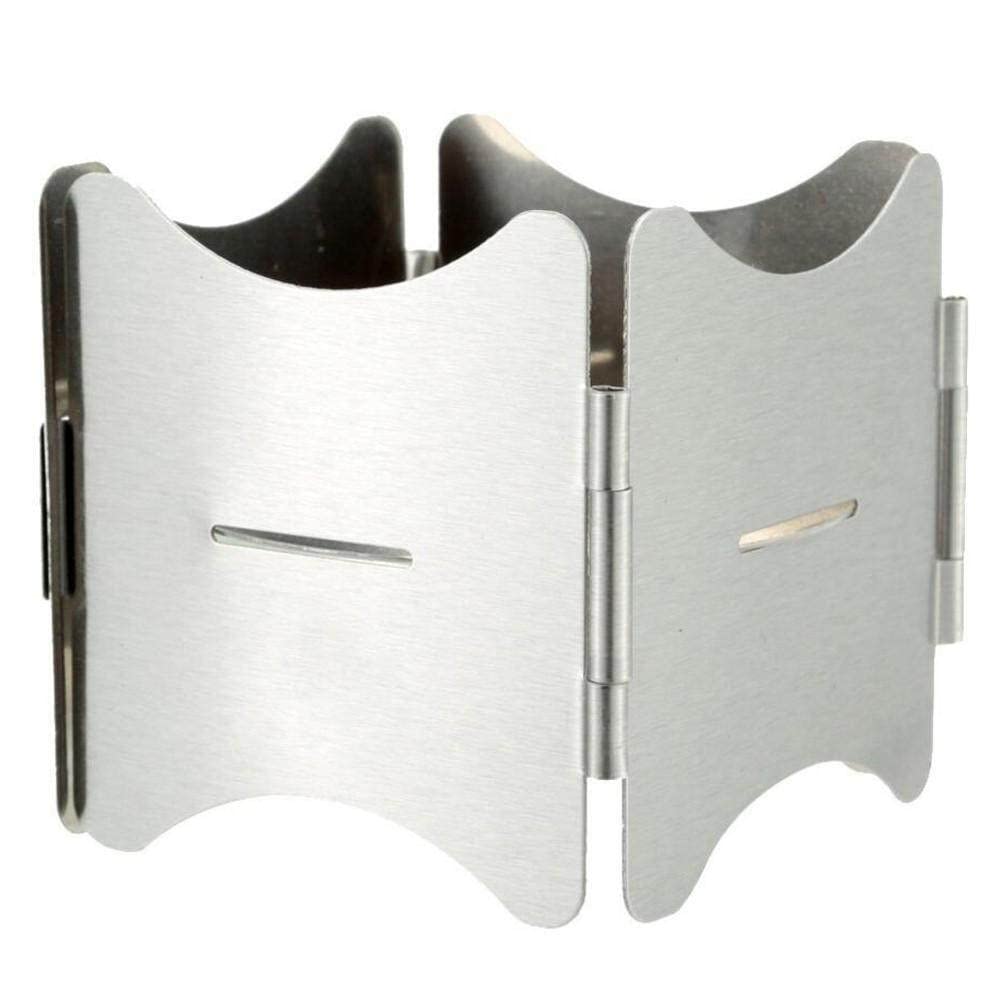 Casiler Stove Stand Stainless Steel Pot Stand With Tray Portable Folding Fuel Alcohol Stove Camping Equipment