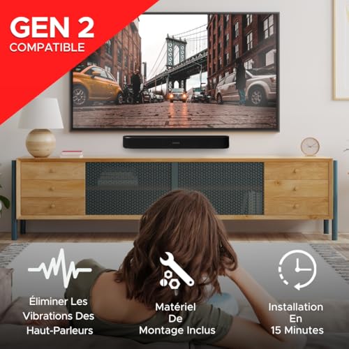 Support barre de son Sonos Beam avec kit de montage complet - Son optimisé - 2