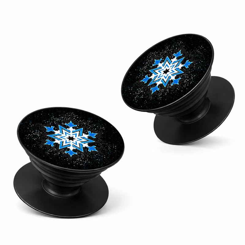 Image of Phone Case Holder | Expanding Kickstand, Mobile Phone Hold Grip for iPhone, Samsung, OnePlus & All Smartphones - Mandala (Blue White)
