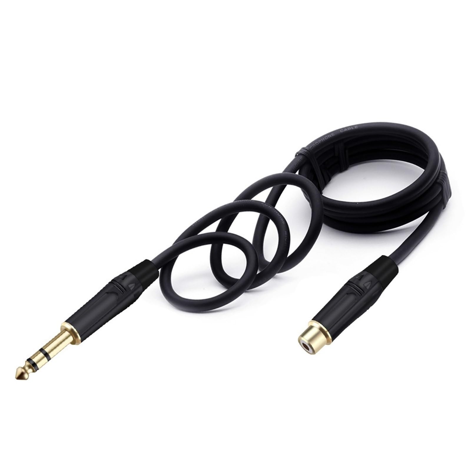 6,35 mm wtyczka audio jack stereo męski na RCA męski zbalansowany kabel montażowy mikrofon 1M 1,5 m 2 m 3 m 5 m 8 m 10 m 1 szt. (kolor: czerwony czarny, rozmiar: 10 m)