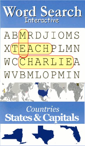 Word Search - Countries, States and Capitals