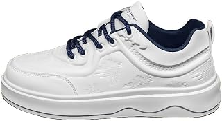HoaloX Men's Platform Fashion Sneakers, Lace Up Thick Sole Casual Walking Shoes Daily Skate Shoes