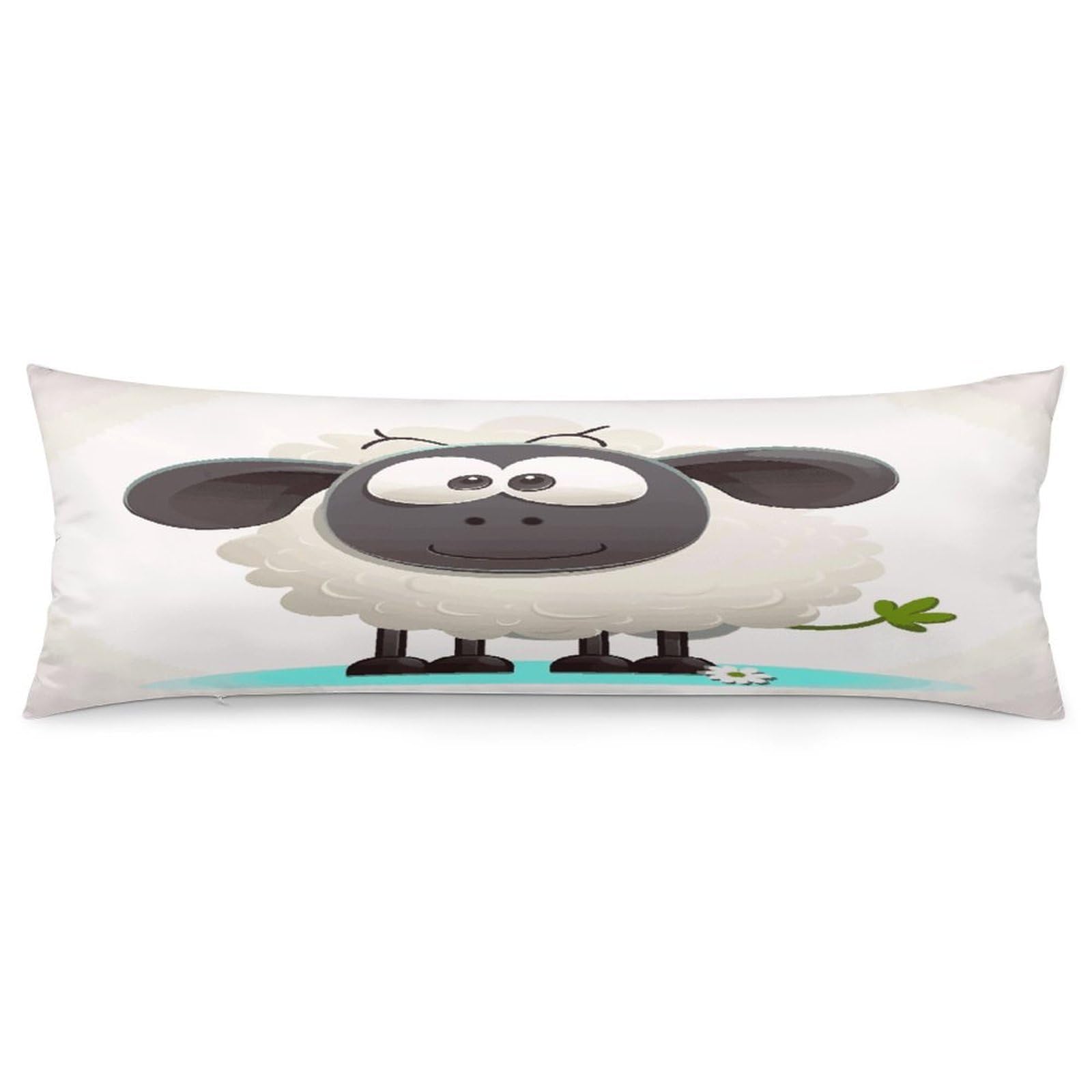 Sheep Pillowcase Basics Body Pillow Pillowcase with Zipper Retro Pillows Protector Long Pillow Case Cover for Hot Sleepers and Night Sweats